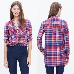 Madewell Kentwood Plaid Ex-Boyfriend Shirt Sz XXS